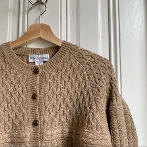 Vintage Robert Scott Ltd Tan Wool Cardigan